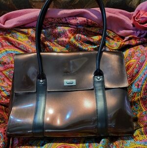 Beijo Burgundy Satchel Shoulder Bag Purse Large